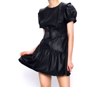 Zara faux leather mini dress